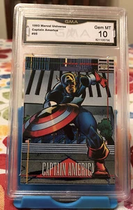 1993 Marvel Universe Skybox CAPTAIN AMERICA #95 GMA Gem Mint 10 - Picture 1 of 3