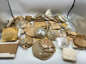 Vintage Lot 200+ Replacement Glass Clock Faces Lenses Lens Round + Some Square - Picture 1 of 18