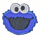 Sesame Street Cookie Monster Face 3" Tall Embroidered Iron on Patch