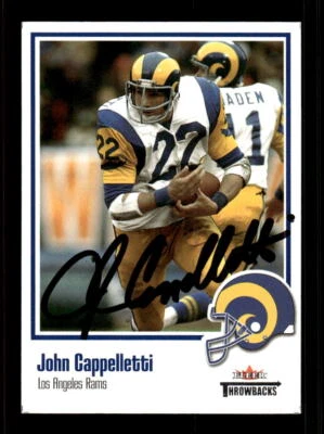 2002 Fleer Throwbacks #26 John Cappelletti HAND SIGNED AUTO - Image 1 of 2