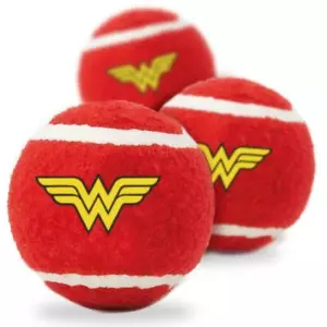 Paquete de 3 pelotas de tenis chirriantes para perros de DC Comics Wonder Woman - Imagen 1 de 1