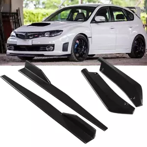 Kit de carrocería del alerón trasero negro brillante + falda lateral para Subaru WRX STI - Imagen 1 de 10