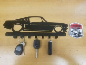 Ford Mustang Fastback Metal Wall Art Key Fob Ring Holder Gift Idea - Picture 1 of 1