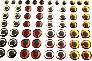 72 piezas 4 Colores 6/8/10mm 4D Ojos de Pez Realistas Holográficos Artificiales Señuelos Ojos - Imagen 1 de 4