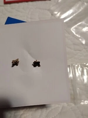 Initial M Stud Earrings - Image 1 of 4