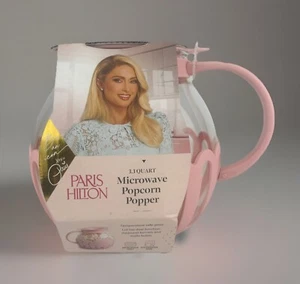 Popper palomitas para microondas Paris Hilton, apto para lavavajillas, 3,3 cuartos de galón, rosa, nuevo - Imagen 1 de 6