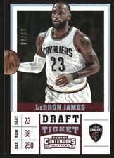 2017-18 Contenders Draft Picks Draft Ticket #36B LeBron James white jersey /99