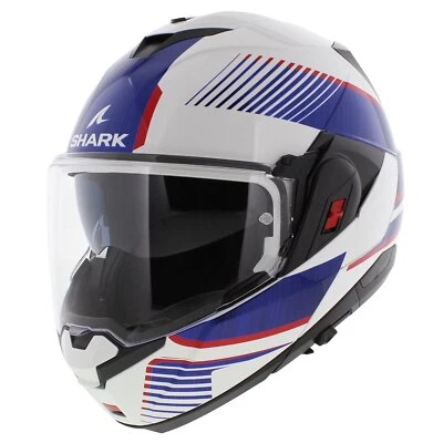 Shark Oxo Modular Helmet Sikter Gloss White Blue Red - Image 1 of 4