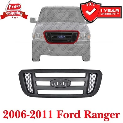 Textured Plastic Fits 2006-2011 Ford Ranger Cab Pickup 2/4-Door New Front Grille Foto 1 de 4