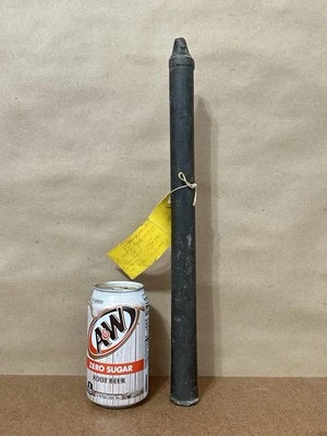 Huge heavy 18.5 ounces pewter (?) 15" antique primitive single candle mold - Image 1 of 4