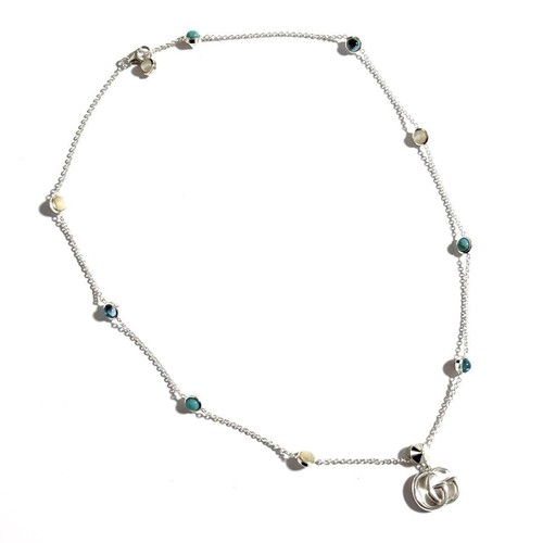 GUCCI Collana Doppia G Ciondolo Madreperla 925