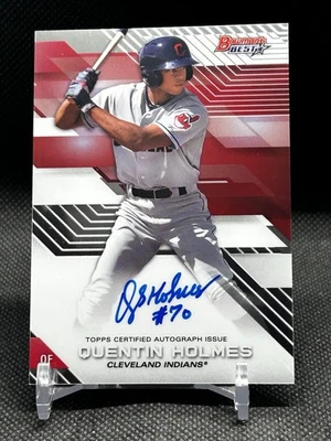 QUENTIN HOLMES auto rc 2017 Bowman's Best B17-QH INDIANS 🔥⚾️🔥 - Image 1 of 2