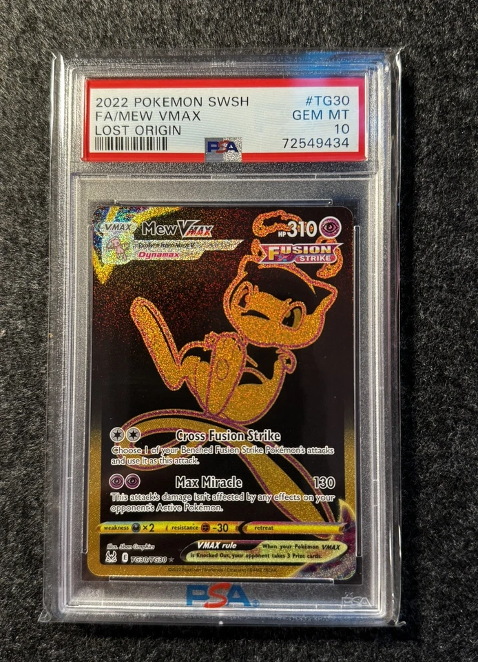 PSA 10 GEM MINT 💎 Mew VMAX Gold FULL ART - Lost Origin TG30 - Image 1 of 2