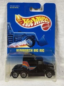 Hot Wheels #76 Kenworth Big Rig with Sleeper - Black with 7 Spoke Wheels 1992 - Picture 1 of 5