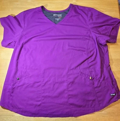  Grey's Anatomy Spandex Stretch Scrubs, purp, 3XL,$5 ship,Each add. item $1 ship - Image 1 of 4
