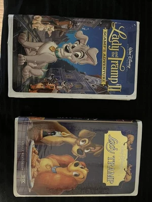 Lady and the Tramp 1 & 2 (Scamp’s Adventure) VHS Lot Disney’s Masterpiece. 2/23 - Image 1 of 4