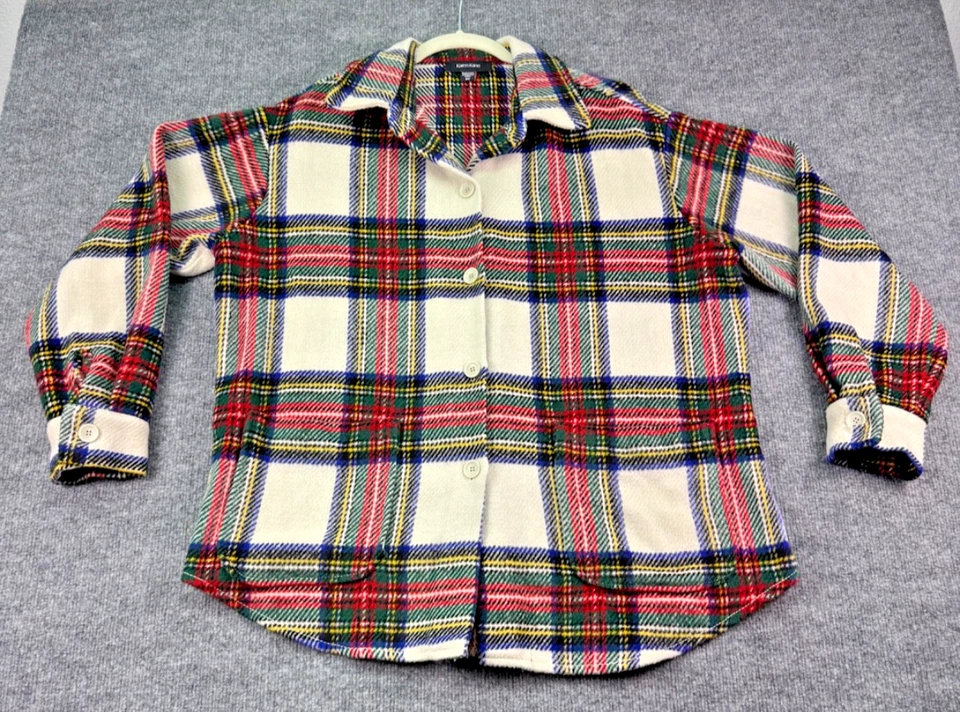 Jaqueta xadrez Karen Kane feminina plus size OX lã vermelha verde - Imagem 1 de 4