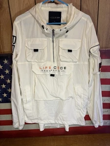 Chaqueta Life Code Progresiva Para Hombre Mediana Negra Con Capucha Cremallera Completa Bolsillos Utilitarios - Imagen 1 de 6