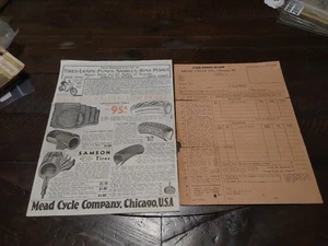 Mead Bicycle Accessory & Tools List/ catalog 1900s Tires Lamps Pedals Pumps Etc - Picture 1 of 12