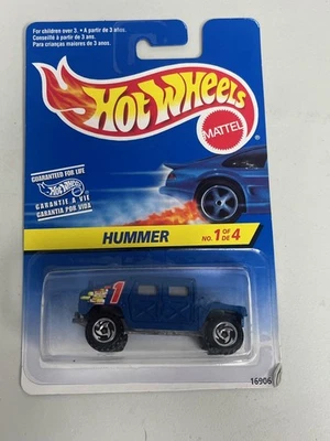 Hot Wheels 1996 - Hummer - Blue -International Card - New Sealed VTG #16906 A112 - Image 1 of 2