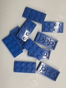 LEGO Plate 2 x 4, 3020, Blue QTY 10 Free Shipping