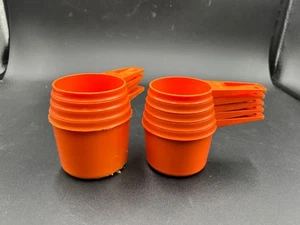 Tupperware Orange Measuring Cups Misc Set of 9 Incomplete Sets! - Picture 1 of 7