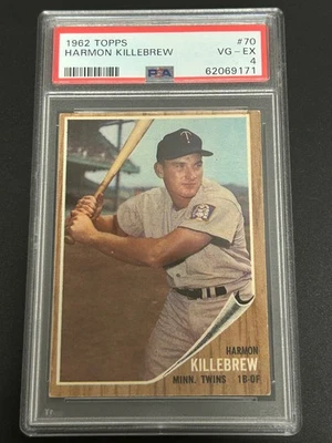 1962 Topps #70 Harmon Killebrew PSA 4 VG-EX 171  - Image 1 of 3