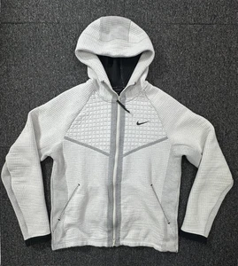Nike Tech Pack Hoodie Mens Medium Beige Full Zip Loft Fleece - Picture 1 of 13