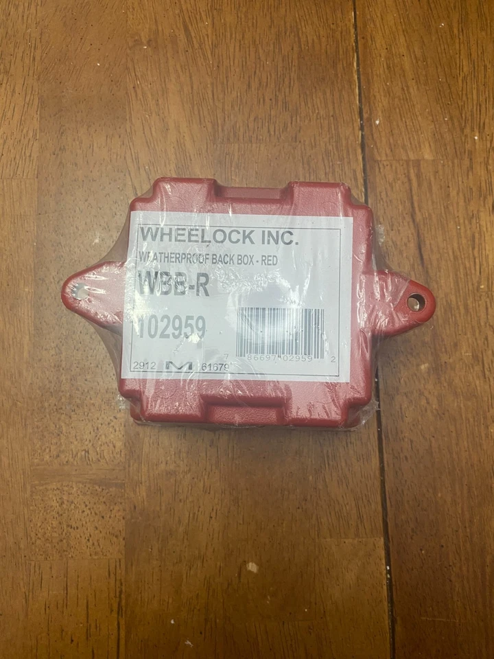 Wheelock Weatherproof Back Box WBB-R Red Catalog No. 102959 - 9 LEFT