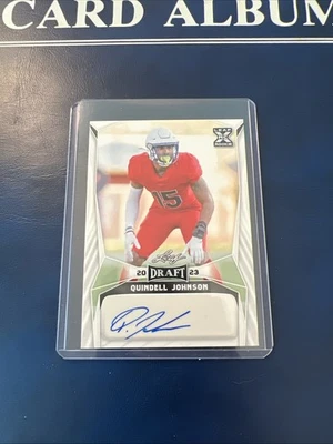 2023 Leaf Draft - Autographs Quindell Johnson #BA-QJ1 (AU, RC) - Image 1 of 2