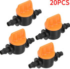 20pcs Garden Hose Valve Connectors – 4/7mm Drip Irrigation Tap Fittings - NEW