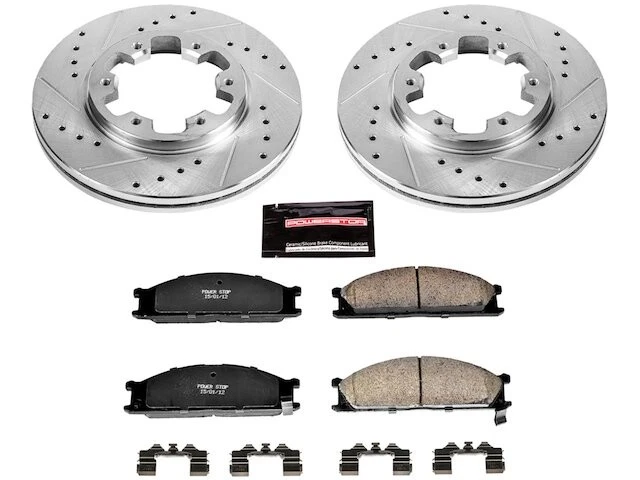 Kit de pastillas de freno delanteras y rotor para Nissan Frontier 1999 2000 1998-2002 GN399XD Foto 1 de 1