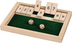 Würfelspiel Shut the box | 25,5 x 17,5 x 2,3 cm , Holz, 2 Würfel, per Stück - Bild 1 von 1
