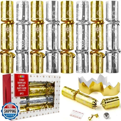 Рождественский стол JOYIN без застежек с золотом и си упаковка 8 шт. - Изображение 1 из 4