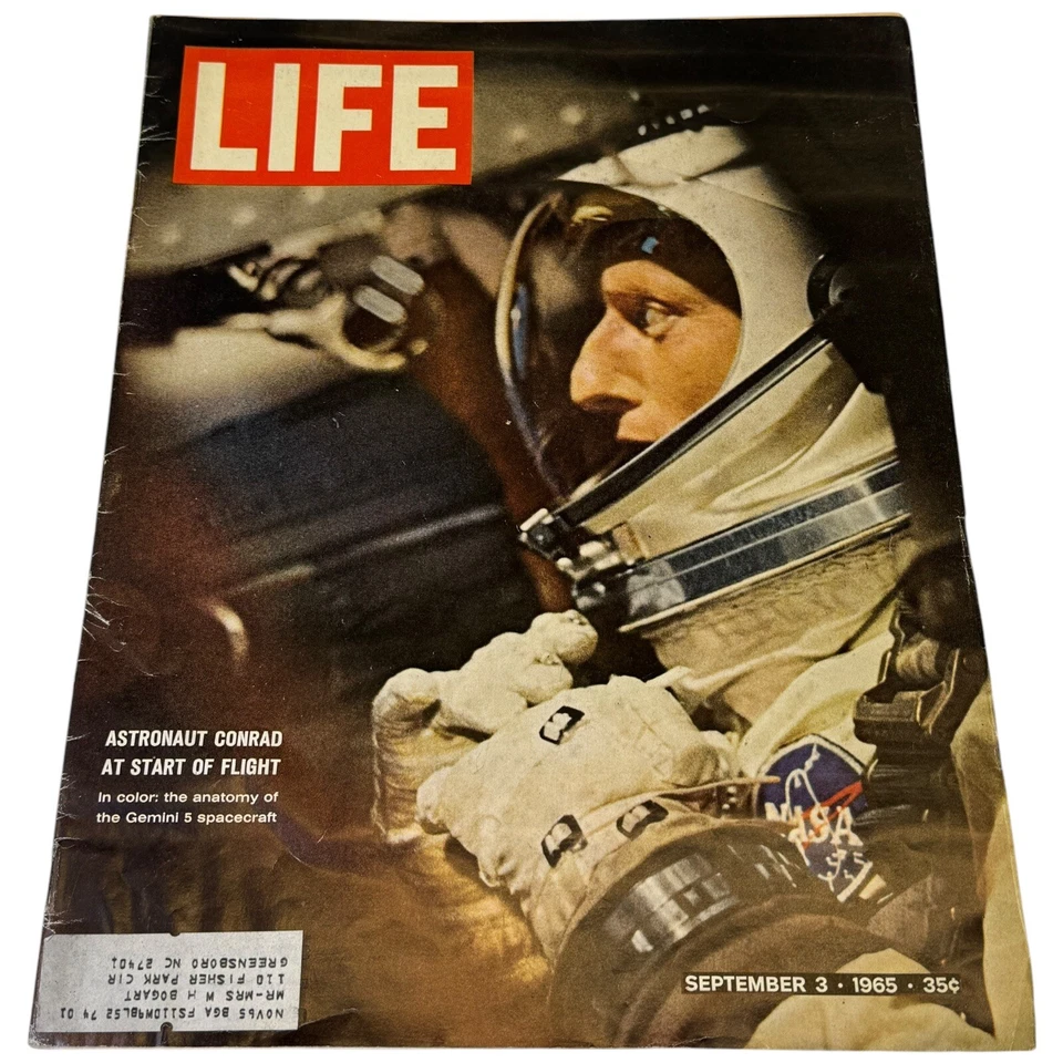 Life Magazine September 3, 1965 NASA Pete Conrad Gemini 5 Cover Astronaut Ads - Image 1 of 4