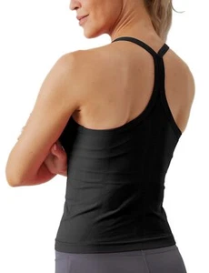 Workout Tank Tops for Women with Built in Bra Sleeveless Gym Tops Seamless Ra... - Picture 1 of 7
