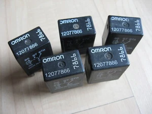 Lot of (5) GM Omron 12077866 7866 Automotive Relay 5-prong 12V Tested #R21DC - Picture 1 of 4