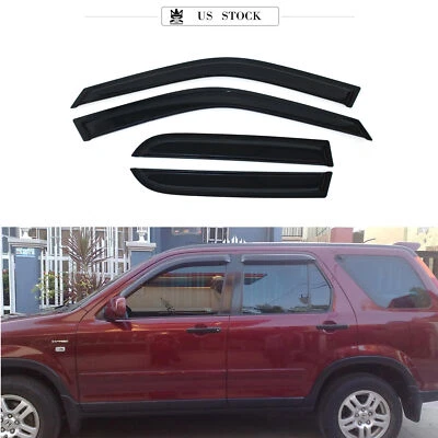 Se adapta a 02-06 Honda CRV Estilo delgado Acrílico Viseras de ventana Lluvia Protector solar Deflector Foto 1 de 4