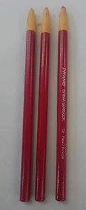 Lot de 3 crayons Chinagraph ROUGE - Écrit sur presque tout - Photo 1/1
