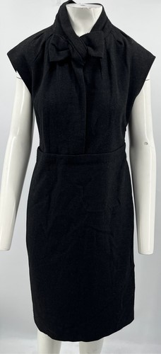 Abito Moschino grigio lana cashmere fiocco accento zip fronte linea A tg 10