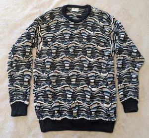 Vintage Coogi Neutral Multicolor Struktur Strick Pullover Baumwolle Gr. L Australia - Bild 1 von 15