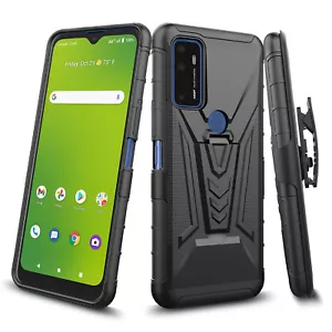 Case for Cricket Dream 5G / Innovate 5G / AT&T Radiant Max 5G Holster Belt Cover - Picture 1 of 13