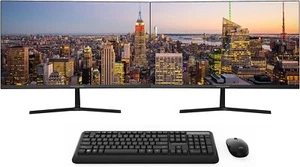 Packard Bell AirFrame 27 Inch Monitor - 2 Pack Monitors W/ Keyboard & Mouse - Picture 1 of 6