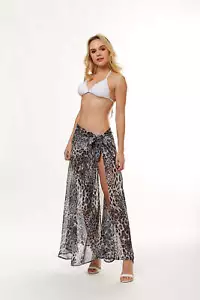 Falda de playa pareopardo gris - Imagen 1 de 2