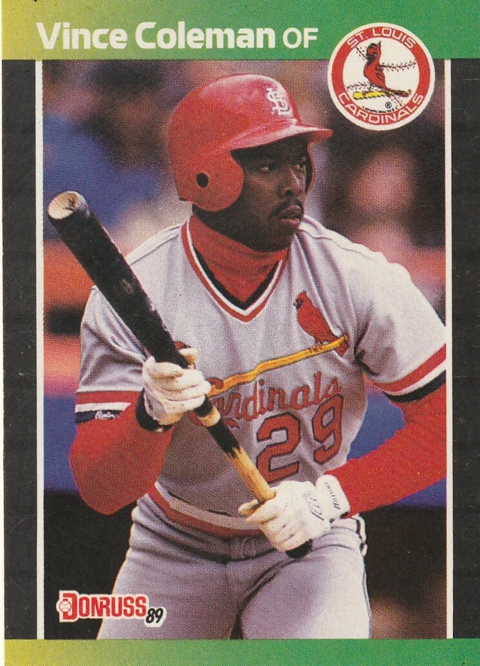 FREE SHIPPING-MINT-1989 Donruss St. Louis Cardinals #181 Vince Coleman - Image 1 of 1