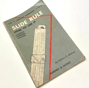 VINTAGE GEBRAUCHTES BUCH RECHENSCHIEBER WIE MAN ES BENUTZT von Calvin C. Bishop #5 - Bild 1 von 7