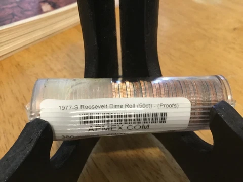 1977-S Roosevelt Dime Roll 50 Count All Proof Coins ! Cover