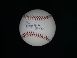GEORGE KELL SIGNED OFFICIAL MAJOR LEAGUE BASEBALL INSCRIBED WITH "HOF 83" - Picture 1 of 2