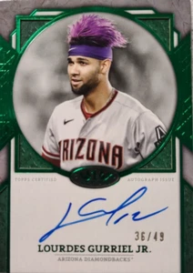 2024 topps tier one lourdes gurriel next level autograph green /49 - Picture 1 of 2