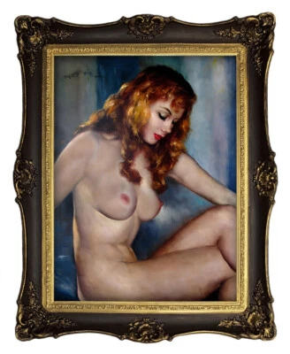 Erotik Akt Nude art PAL FRIED Bild 40x50 mit Rhamen Female Woman Erotic 107 - Bild 1 von 3